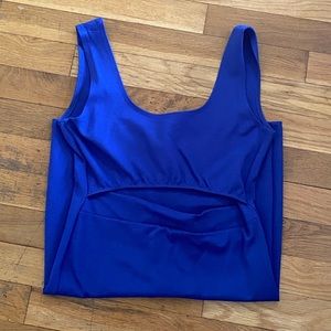 blue cutout dress